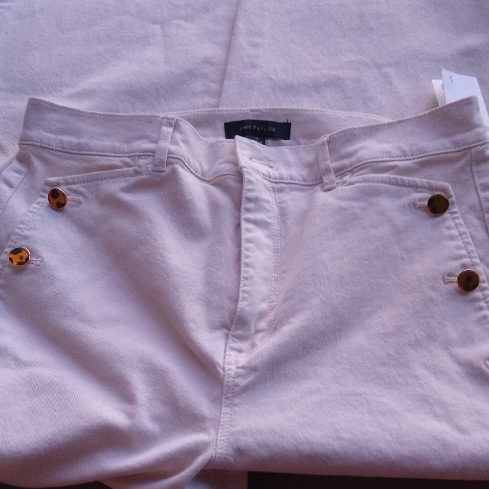Ann Taylor Women's Cream High Rise Jeans